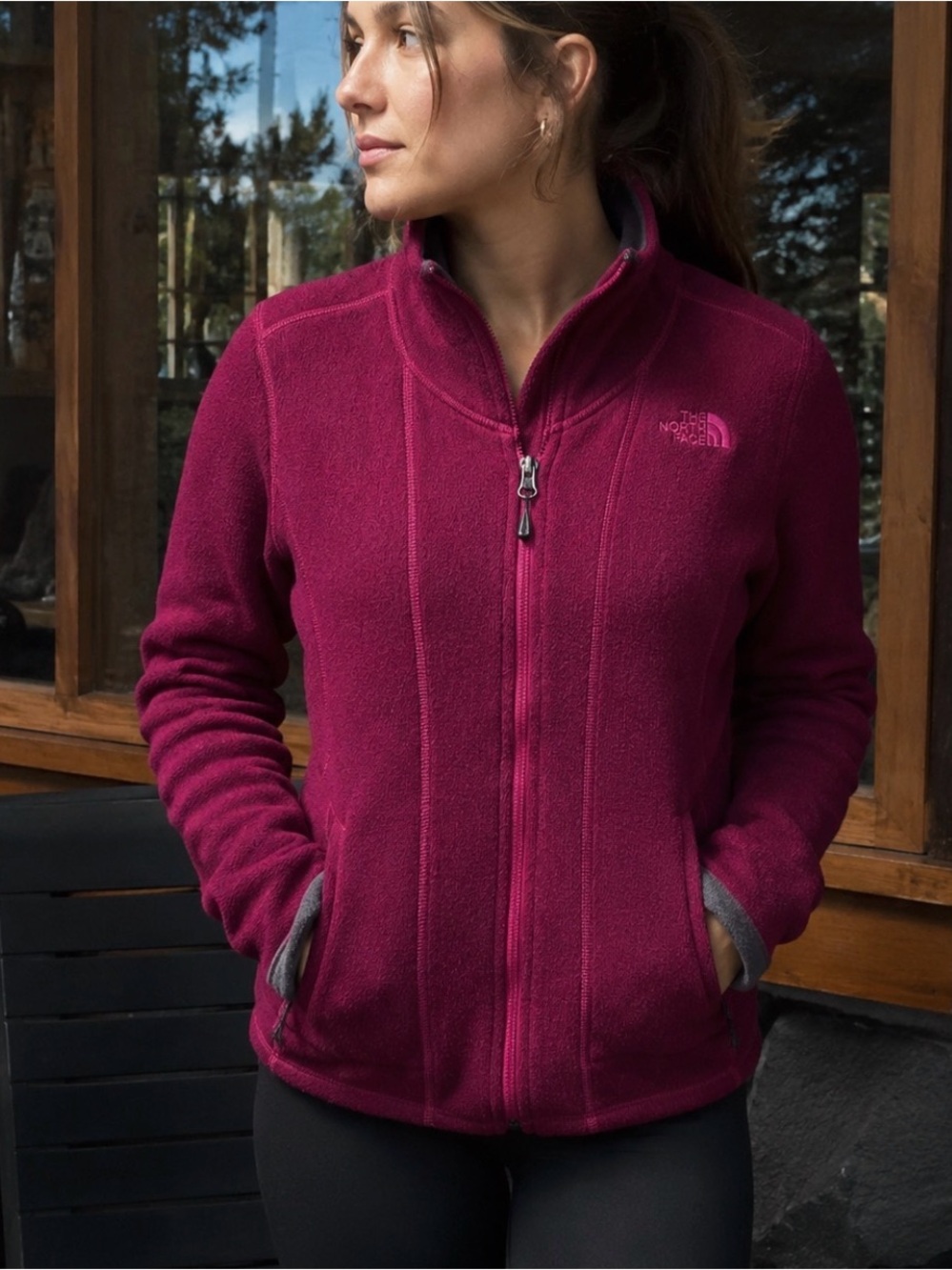 The North Face Women's Raspberry Pink Fleece Jacket